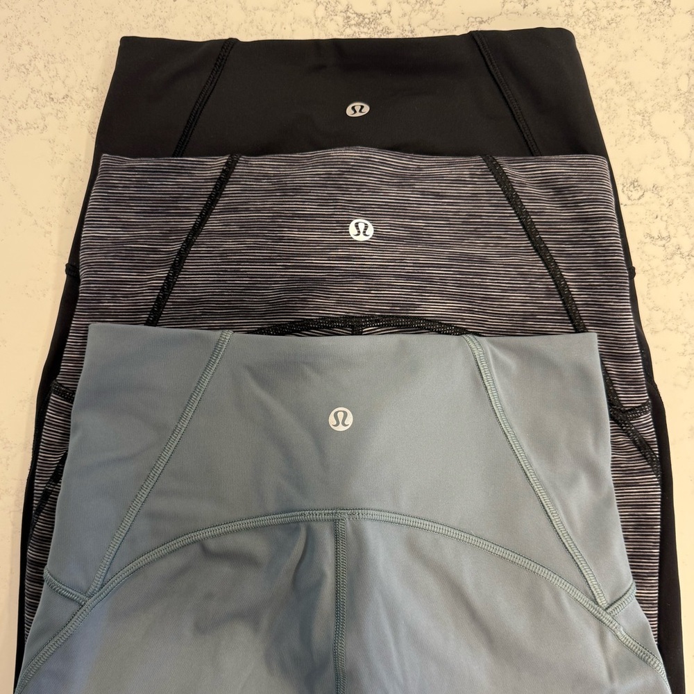 Lululemon Train Times Legging, 3 pairs, size 4